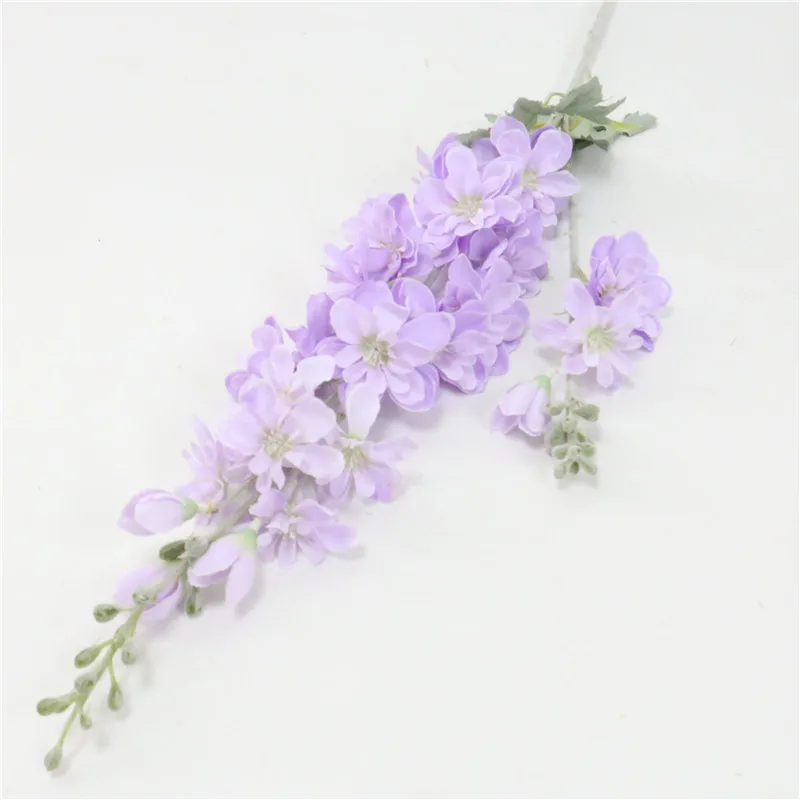 Фиолетовый 87 см фиолетовый delphinium DIY букет орхидей Шелковый гиацинт Континентальный Искусственные цветы Свадебные, домашние, вечерние, рождественские украшения - Цвет: Фиолетовый