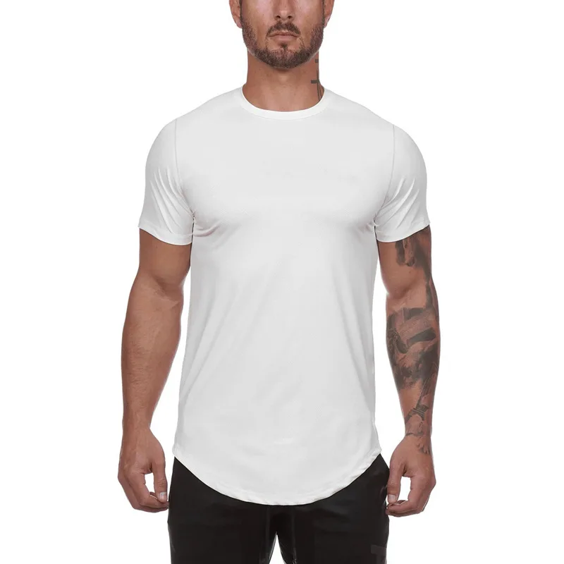 

2021 New Fashion Men Casual Long Sleeve T-Shirts Tops Athletic Skinny T-Shirt Cotton Outfits Black White