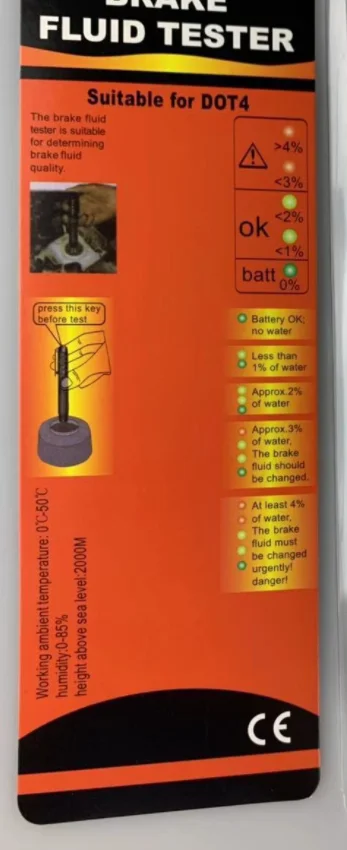 Универсальный автомобильный тестер тормозной жидкости 5 светодиодов |