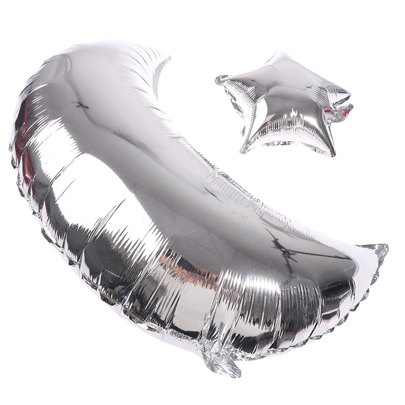 

New Arrivals 11pcs/set EID MUBARAK foil balloons Silver letter with Star Moon eid balloon