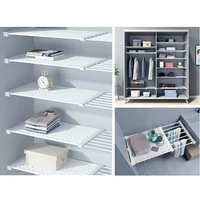 expandable shelves closet tension shelf storage rack wall mounted kitchen rack space saving wardrobe decorative shelves holder