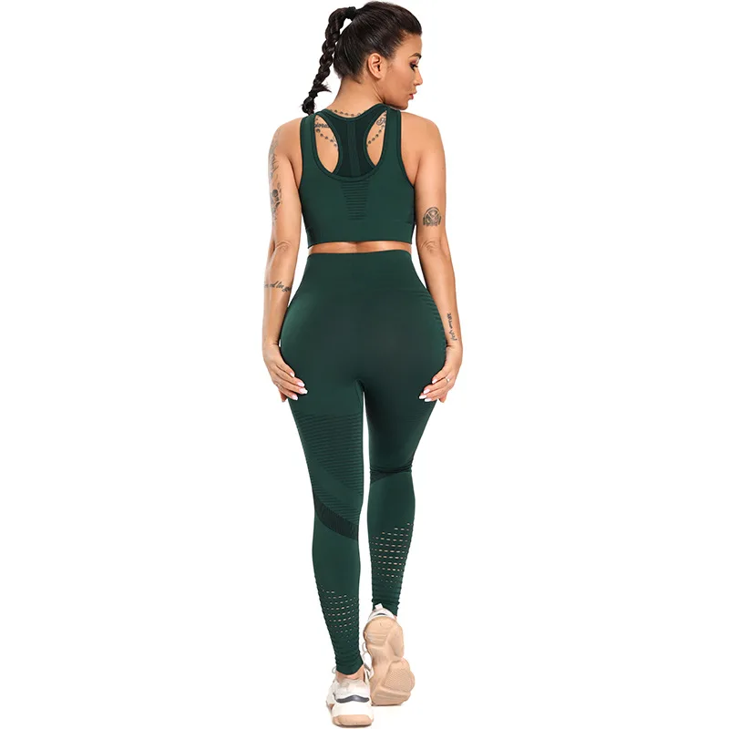 

Yoga Suits for Women 2 Pieces Sport Suits Activewear Set Fitness Running Athletic Crop Top Shorts Long Pants Leggings Tracksuits