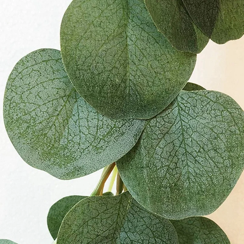 4 шт. искусственная лоза симуляция венка эвкалипта круглые листья свадебный