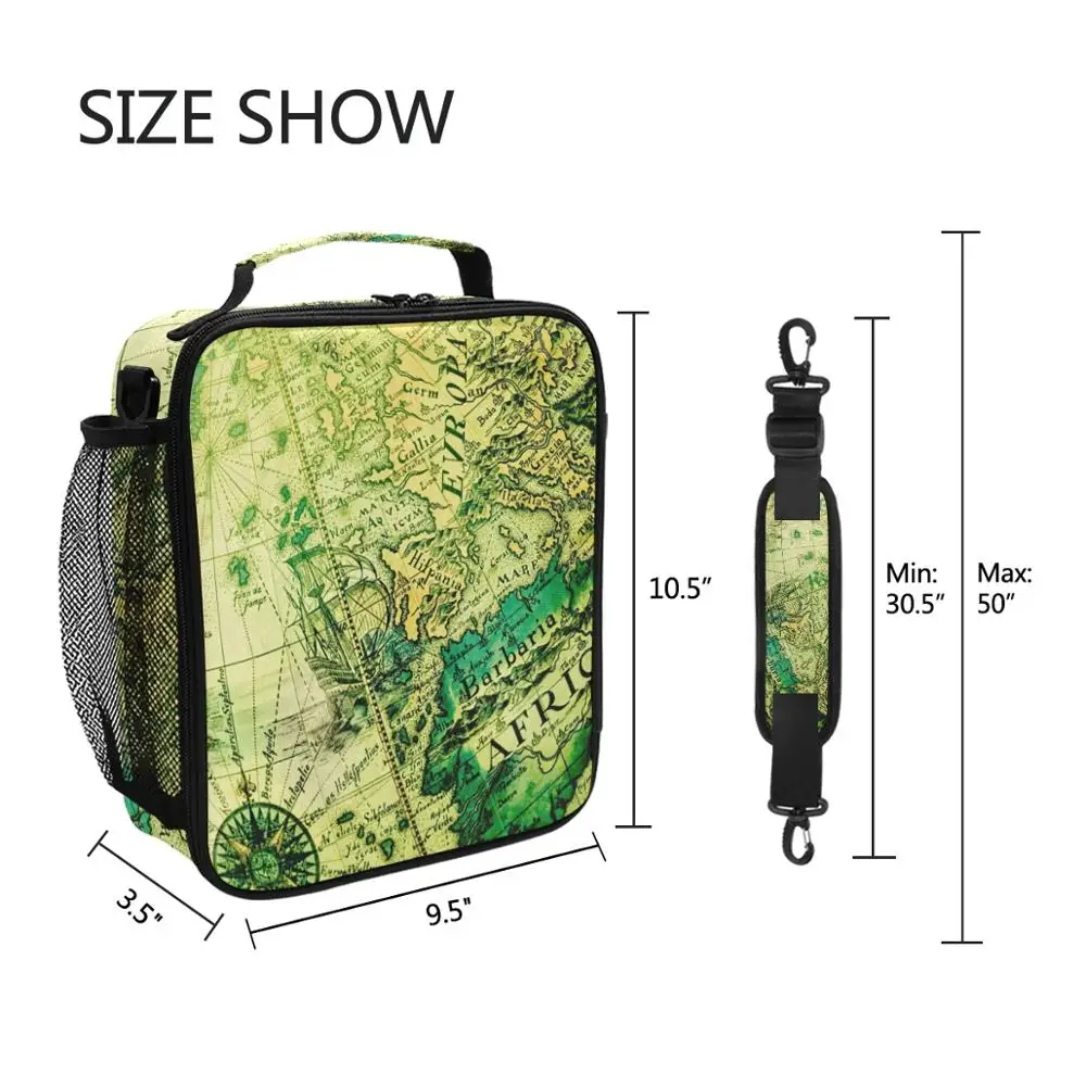 Новая Функциональная карта портативный изолированный Ланч бокс Термосумка для