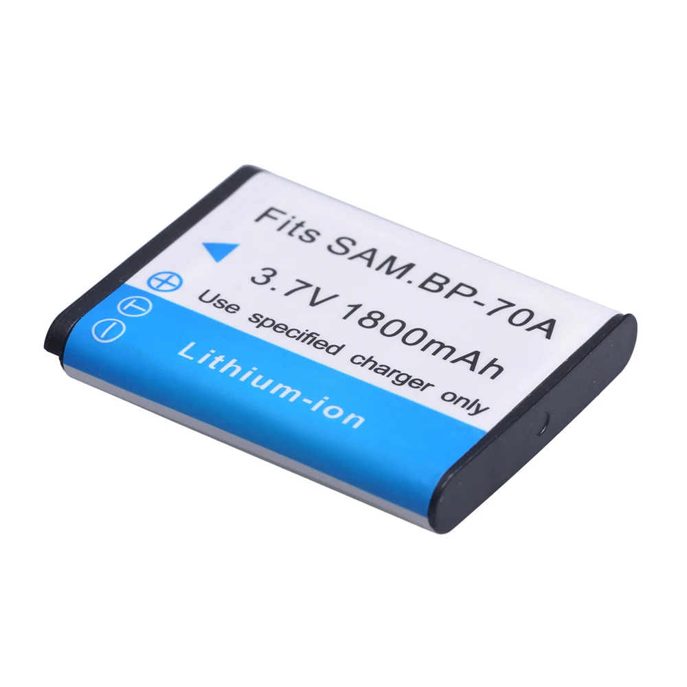 Аккумуляторная батарея для камеры Samsung 2 шт. 1800 мАч BP 70A BP70A ST66 ST700 ST88 ES65 MV800 PL120 PL17 WB30F