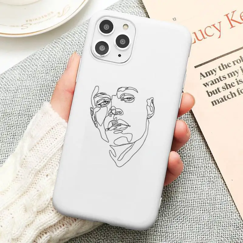 

Fashion Abstract Art Line Wave Phone Case Candy Color for iPhone 6 6S 7 8 11 12 XS X SE 2020 XR mini pro Plus MAX funda
