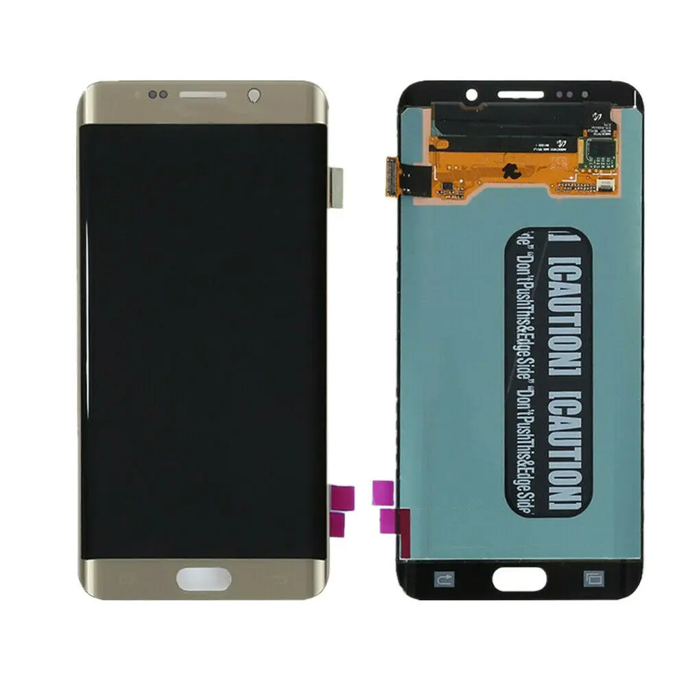5,5 ''AMOLED lcd для SAMSUNG Galaxy s6 edge Plus G928 G928F сенсорный экран дигитайзер дисплей красный - Цвет: Gold