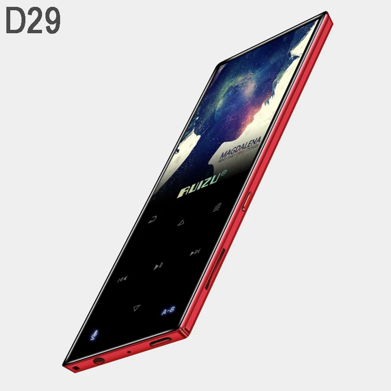 Красный Металлический Bluetooth MP4 плеер ruizu d29 портативный без потерь HiFi музыкальный видео плеер встроенный динамик fm-радио электронная книга - Цвет: Красный