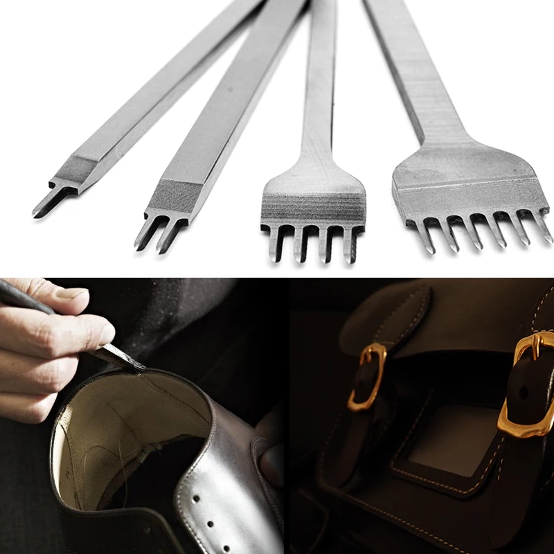 4 шт./компл. кожа дыроколы для шнуровки сшивания удар инструменты рукоделия