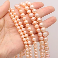 high quality 100 aa natural freshwater round pink pearl beads for jewelry making bracelet necklace earrings accessories