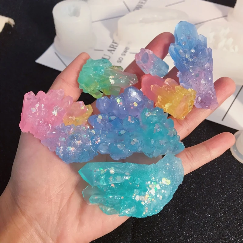 

Simulation Original Stone Crystal Cluster Epoxy Resin Mold DIY Silicone Mould AXYD