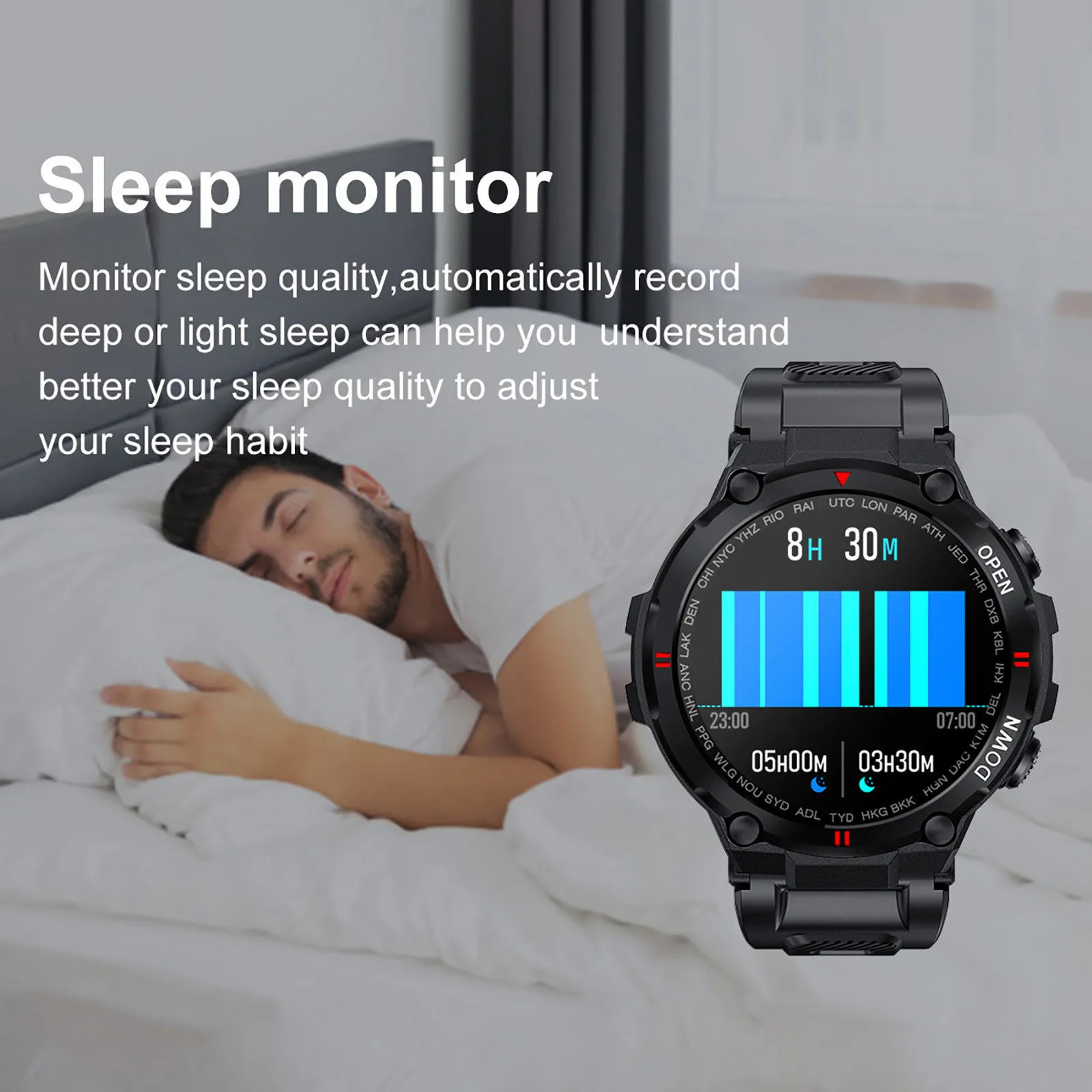 

Mens Smartwatch Bluetooth Call Music Blood Oxygen Information Reminder Bluetooth Exercise Smart watch Fitness Heart Rate newest