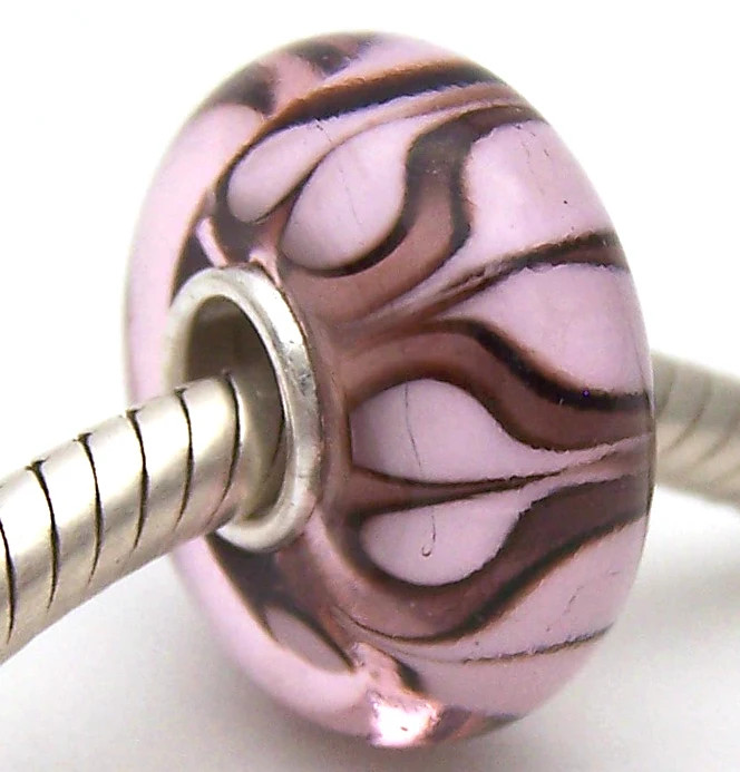 JG1203 100% S925 Sterling Silver Beads Murano Glass beads Fit European Charms Bracelet charms diy jewelry Lampwork GlassBeads | Украшения и