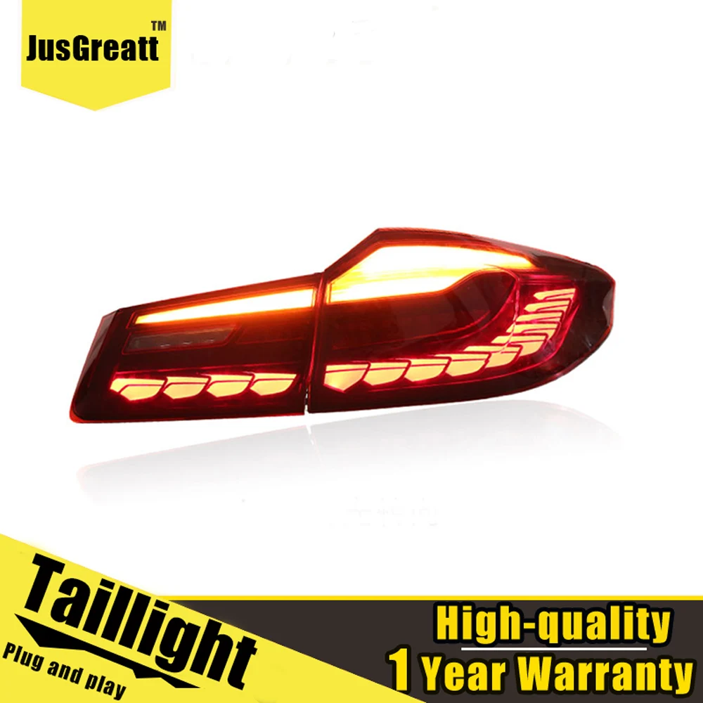 

2pcs Car Styling for BMW 5 Series 2018-2020 tail lights assembly All LED Rear Lamp+ dynamic turn signal +reverse light