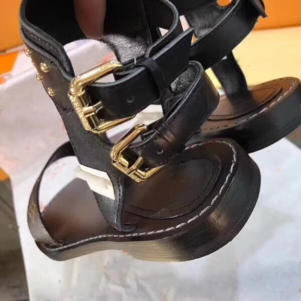 

Ollymurs New summer men's women's shoes sandals slippers Roman style belt buckle flat-bottomed orange print fashion personality