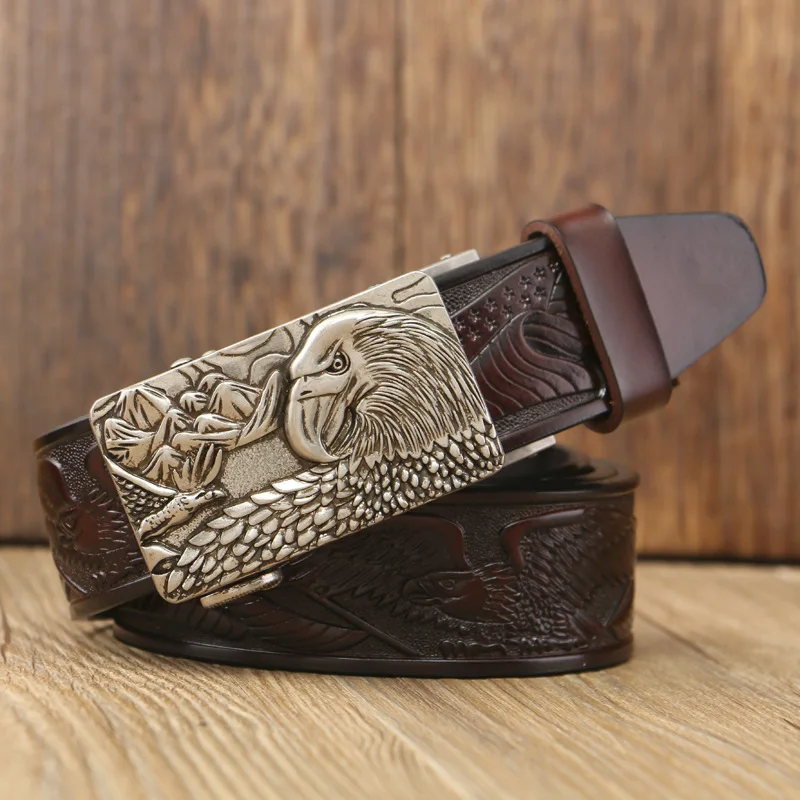 Новое поступление модные мужские ремни из натуральной кожи Eagle Hawk роскошные