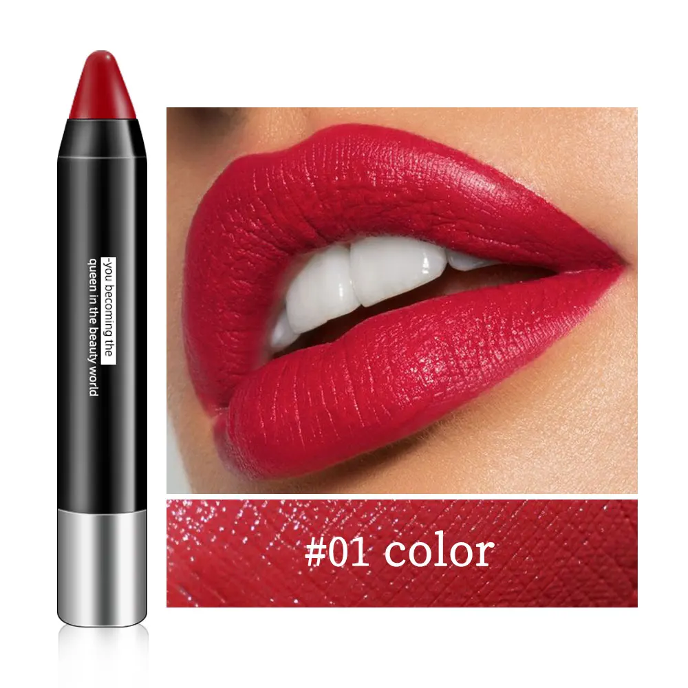 Женская помада шелковистая Подушка пудра матовая губная Длительное Действие