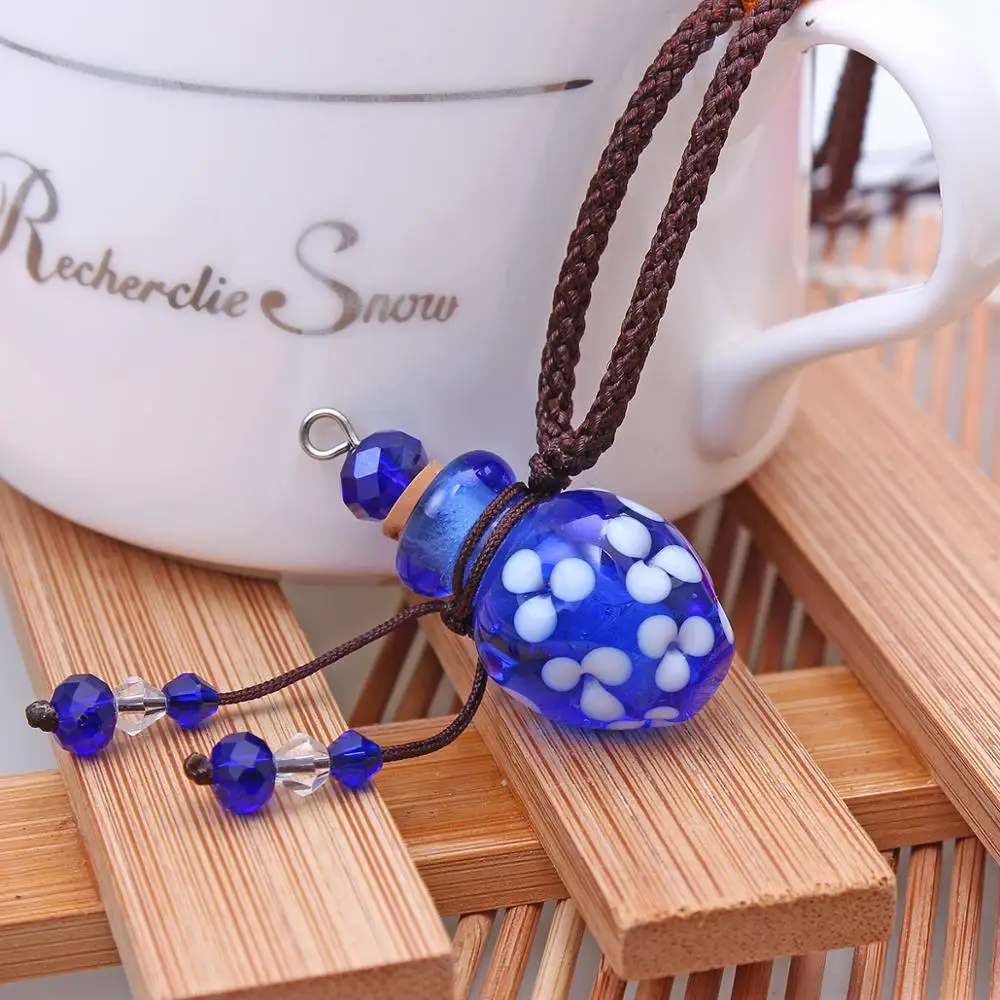 YingWu синее муранское стекло маленькое красочное колье с масляным пепельницей и