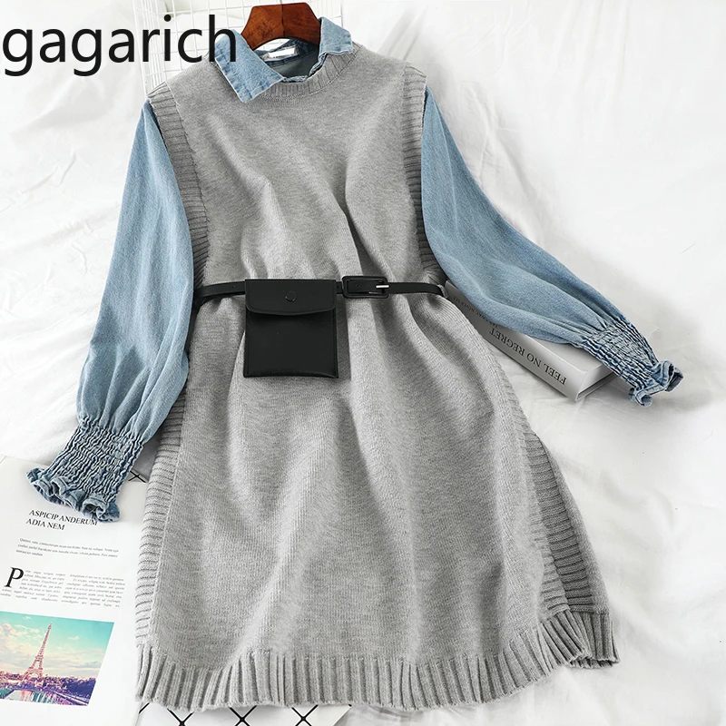 Gagarich Женские винтажные комплекты из двух предметов весенние модные джинсовые