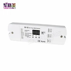 Светодиодный диммер 240-288 В переменного тока, Вт, 2-канальный, 2-канальный, двухканальный, светодиодный контроллер DMX512, цифровой дисплей