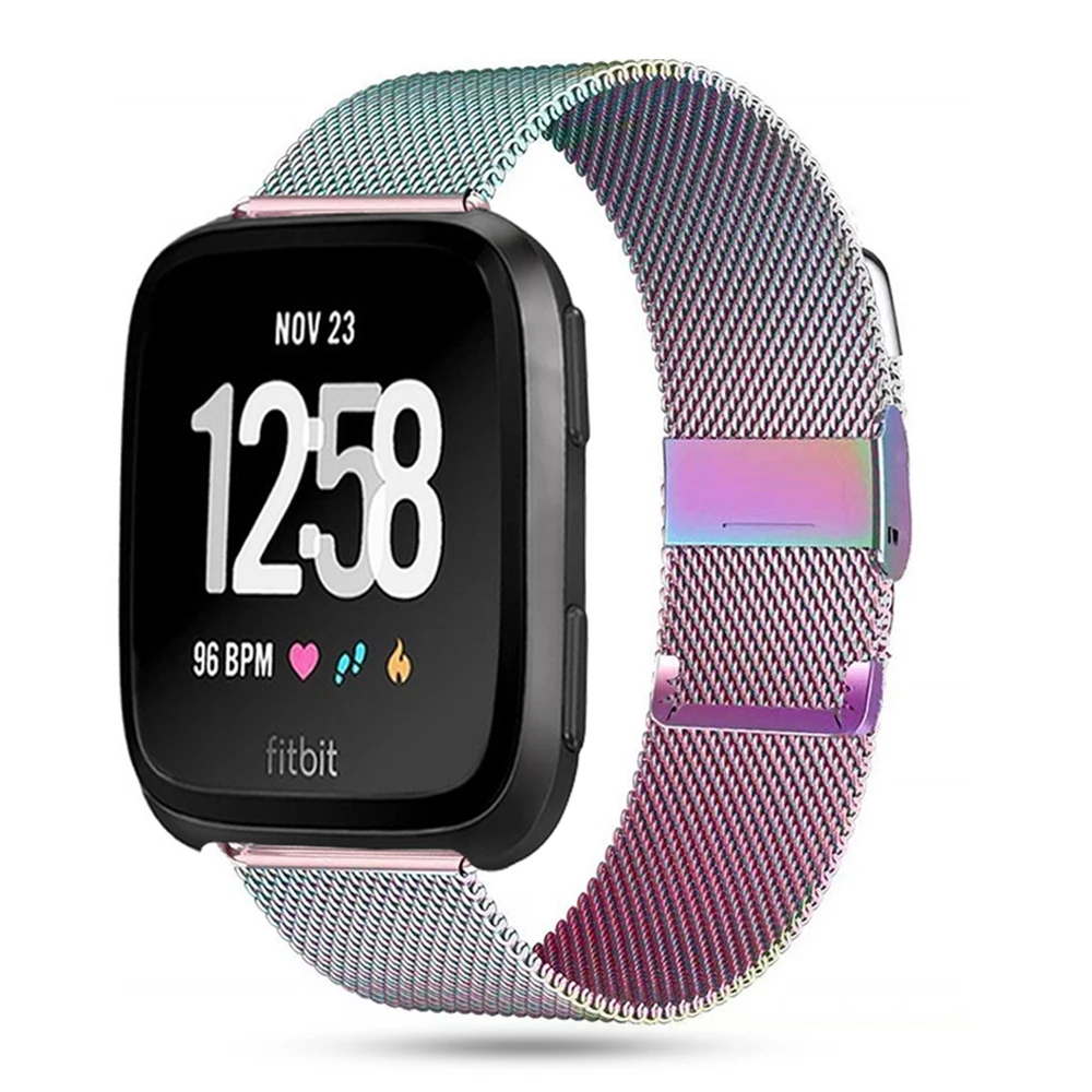 

Магнитная Петля для Fitbit Versa/Versa 2/versa Lite, браслет из нержавеющей стали, металлический ремешок, ремешок для часов для Fitbit Φ