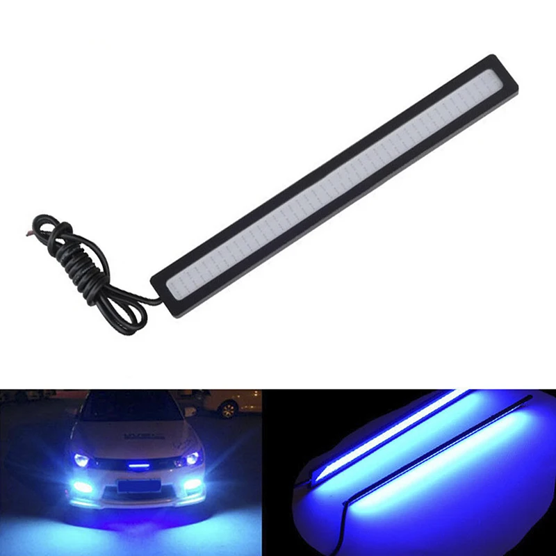 2020 year Hot Sale 1PC Waterproof DC 12V 17cm Blue Super Bright LED Car COB Lights DRL Fog Driving Running Lamp