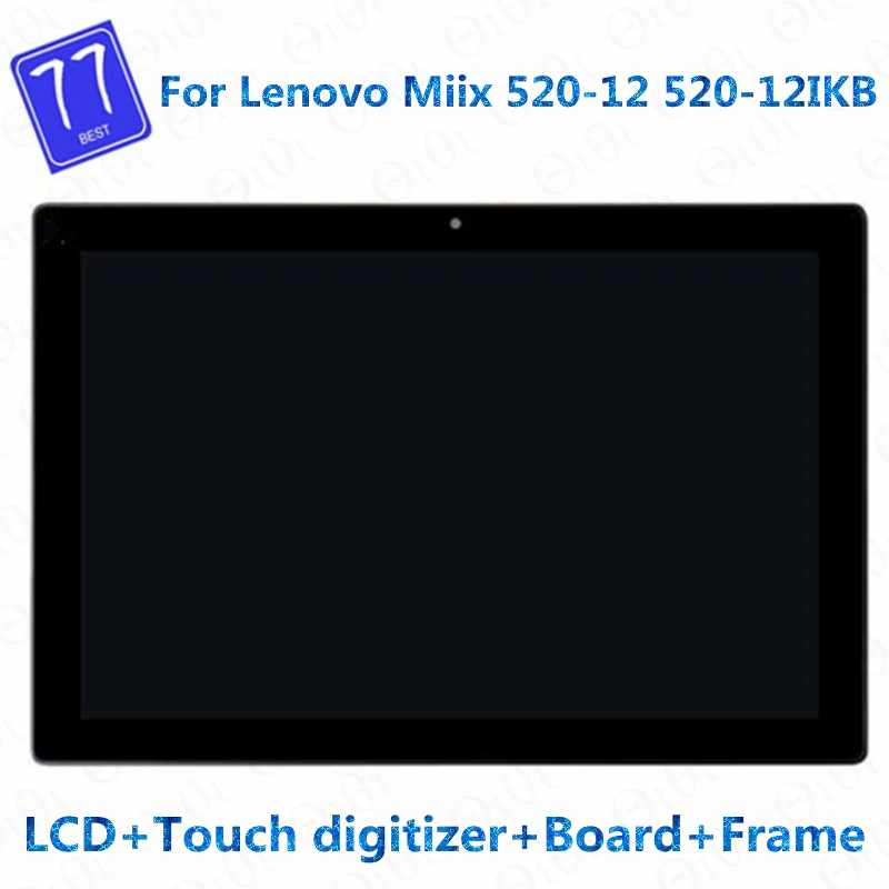 

Original 12'' 1920x1200 For Lenovo Miix 520-12 Miix 520-12IKB 20M3 20M4 81CG LCD Display Touch Screen Digitizer Assembly+Frame
