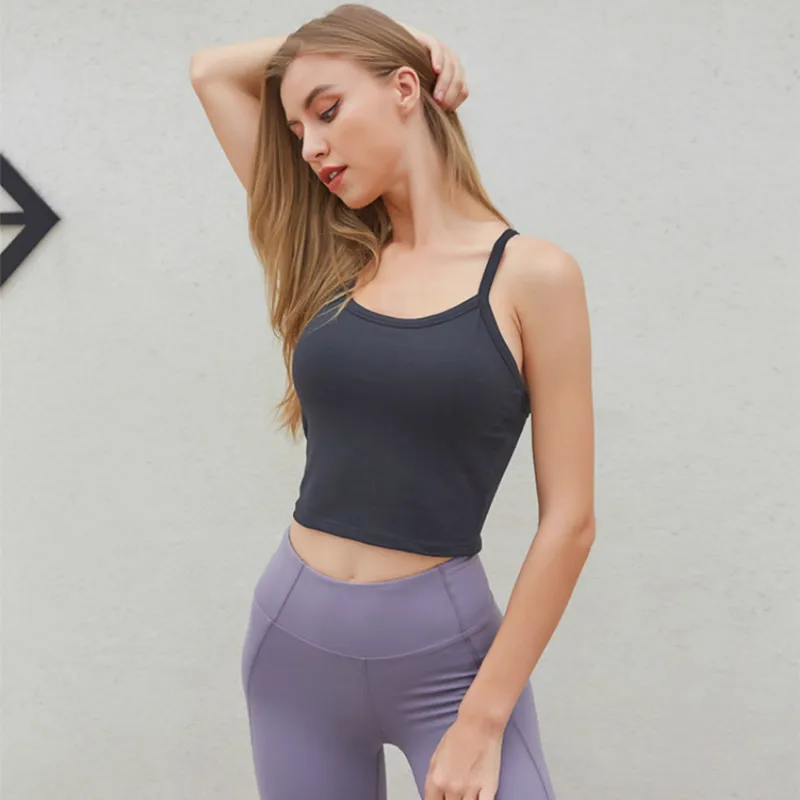 Imlario Racerback Бюстгальтер для йоги женские спортивные, для тренажерного зала укороченные топы удлиненный спортивный бюстгальтер компрессионная спортивная одежда тонкий тренировочный танк с подкладкой