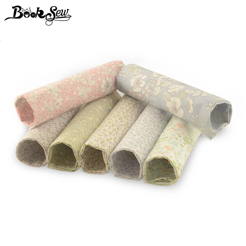 Booskew Home Telas, хлопок, ткань, 40 см x 50 см, 7 шт., набивные цветы, жировые кварталы, сделай сам, ручная работа, подушка для шитья, лоскутное шитье, кукольная кровать