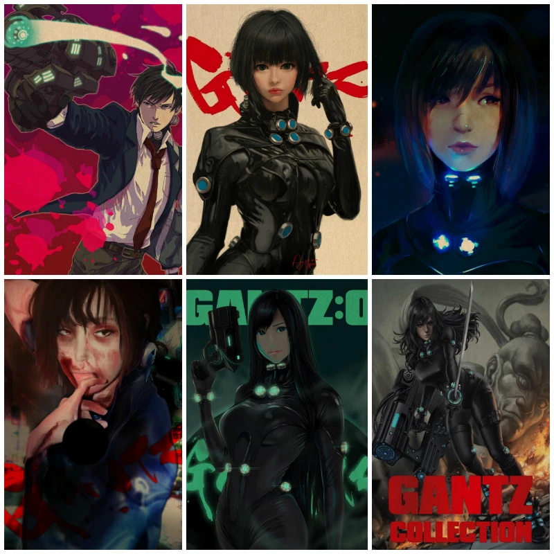

Japan Anime Gantz Anime Posters Retro Poster Wall Decor Posters Home Decor Wall Art Canvas Painting Photos for Children's Room