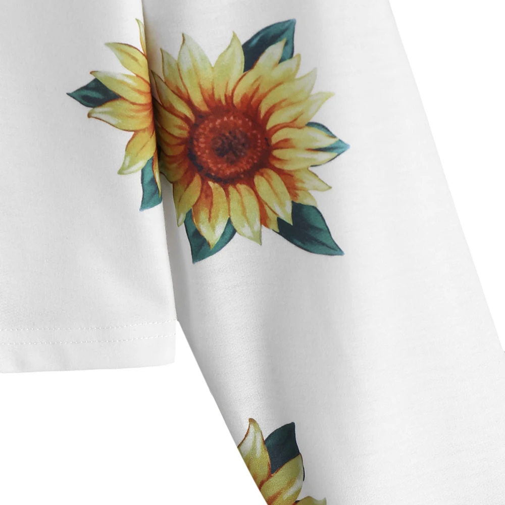 Женские повседневные толстовки с принтом подсолнуха женские пуловеры капюшоном