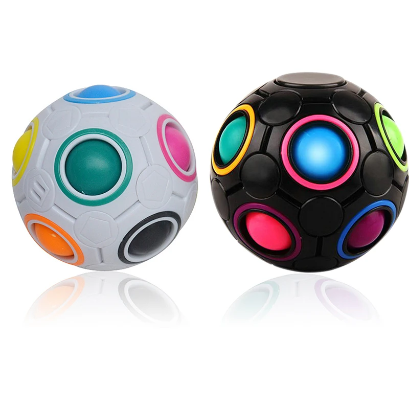 Креативный магический куб мяч антистресс Радужный футбольный пазл Монтессори