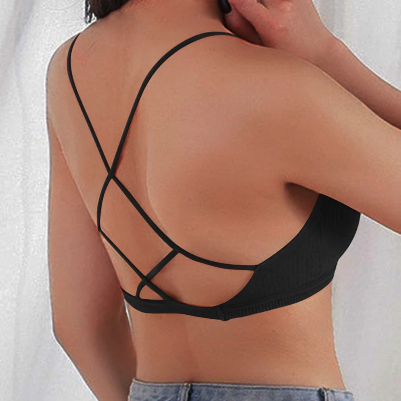 Padded Bra Sexy Womens Backless Seamless Underwear Soft Comfortable Brassiere Solid Tops Push Up Wire Free Lingerie | Женская одежда