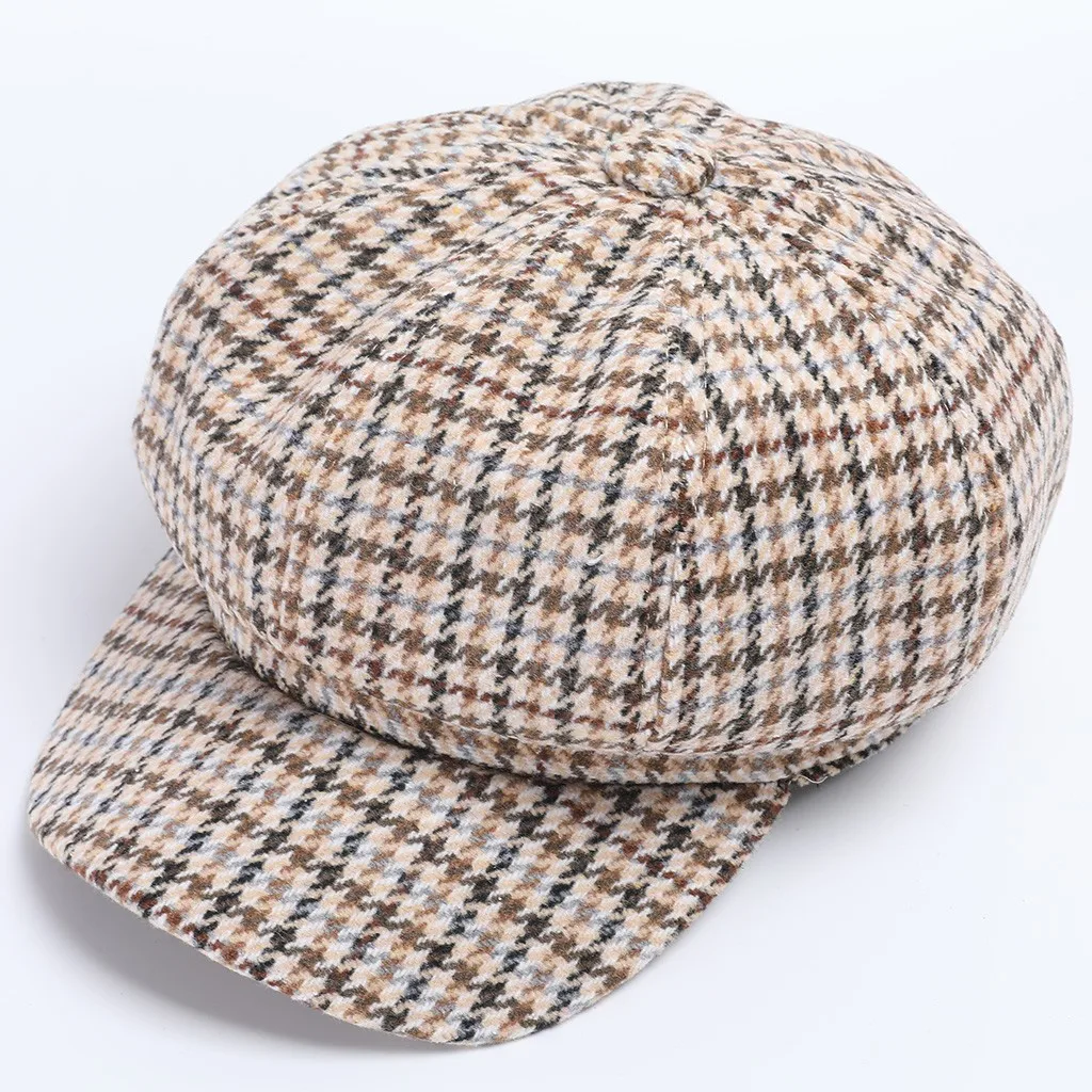 Берет Peaky Blinder мужские и женские винтажные клетчатые береты шапки Повседневные