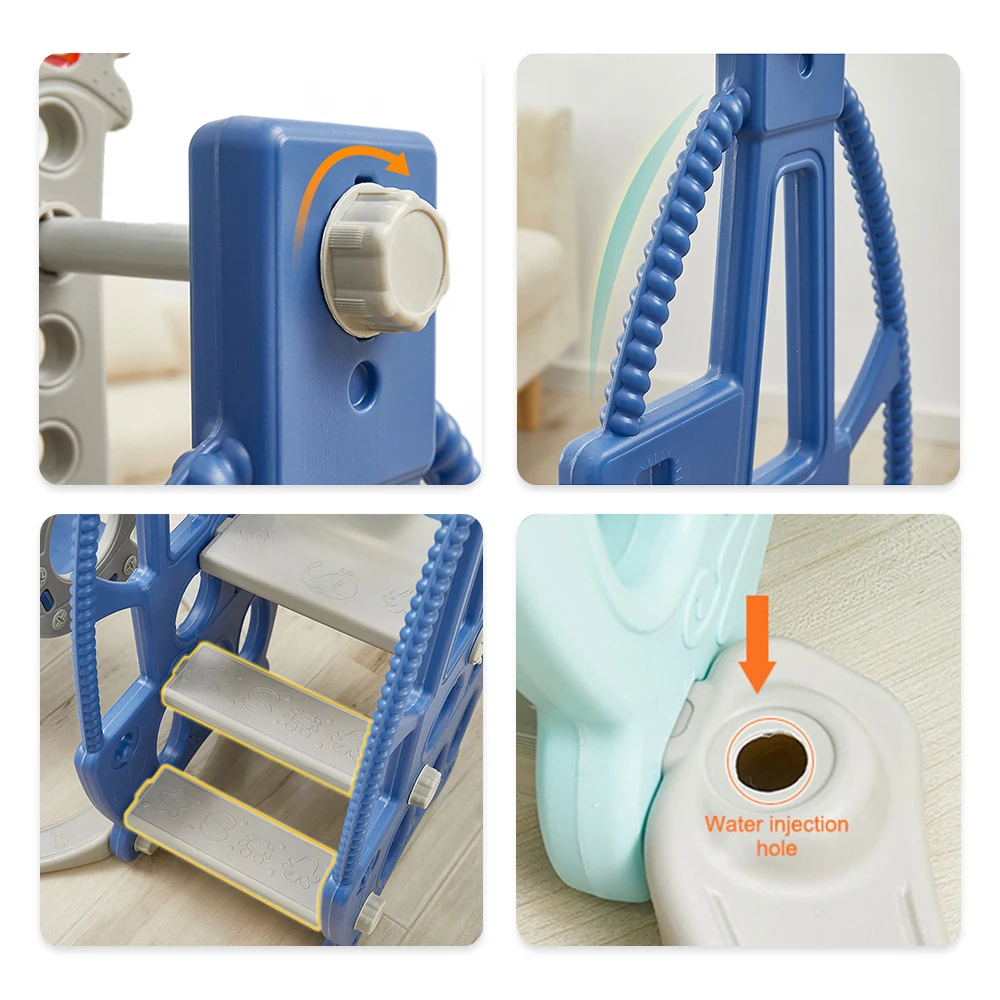 Детская горка и качели баскетбол история крытая семейная игровая площадка