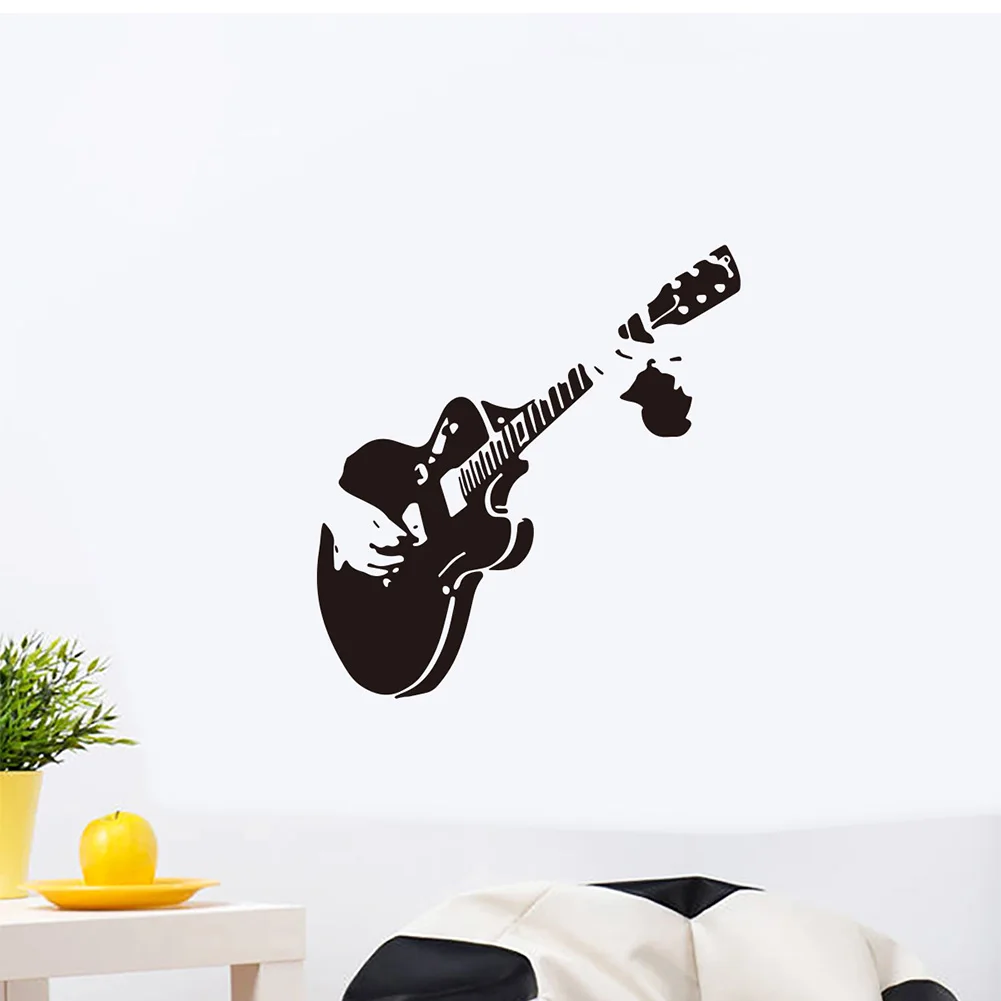 

Vinyl music wall stickers home decoration bedroom removable wall stickers music guitar decals DIY art music room stickers YY03