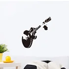 Виниловые музыкальные наклейки на стену украшения дома спальни съемные наклейки на стену Музыка Наклейки для гитары DIY art music room наклейки YY03