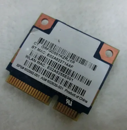 RT3090BC4  WLAN WiFi 150M   Bluetooth-  3, 0 Half Mini Pcie SPS: 602992-001