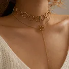 Женское многослойное Ожерелье сглаза, металлическое ожерелье с подвеской в виде Луны и кисточки, колье из нержавеющей стали в стиле ретро, 2021