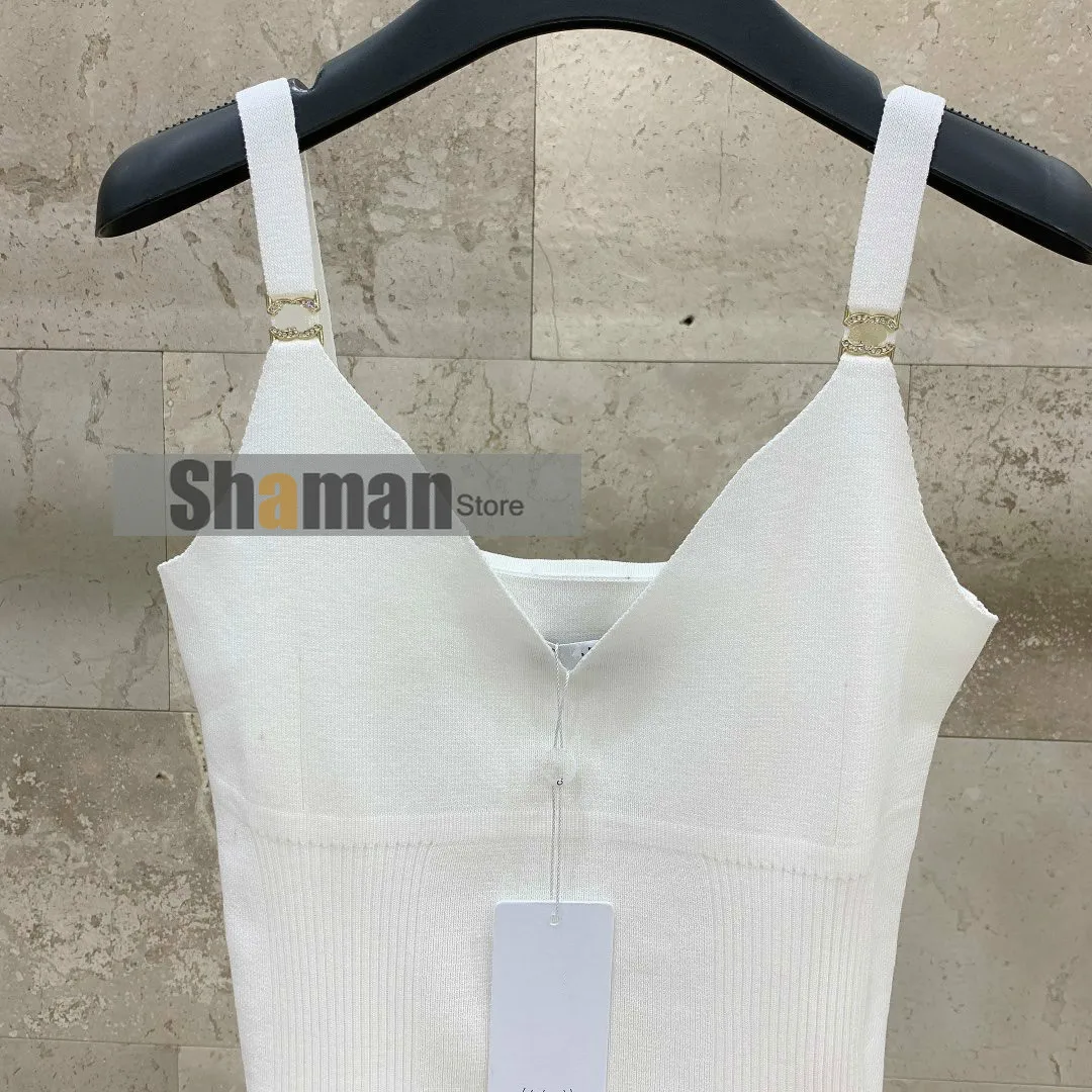 French designer Summer Strap Top Women Sexy deep V-neck vest Camisole Tank Tops Tube Top Crop top Slim Sling Knitted Camis S-L