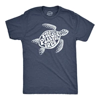 mens keep the sea plastic fre tshirt cute sea turtle earth day tee heather