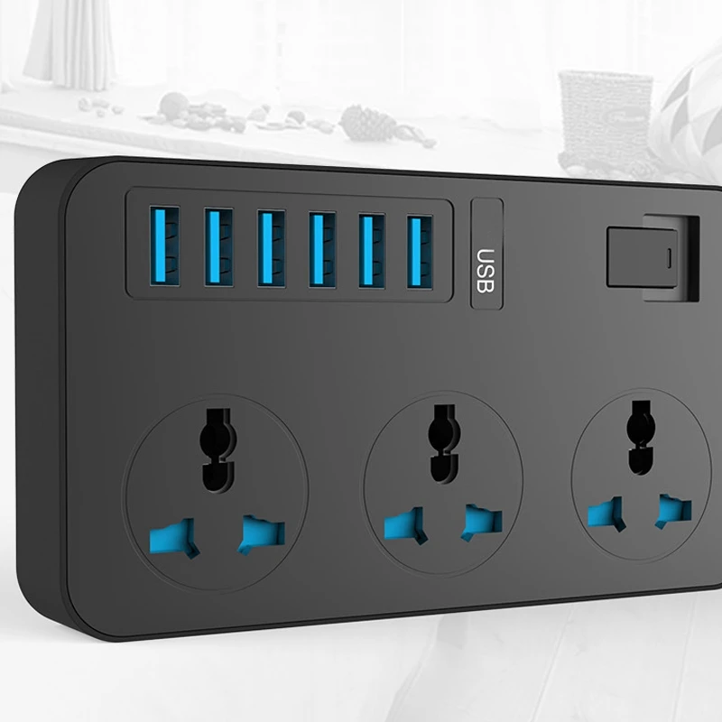 Офисная с линейным переключателем дорожная розетка питания несколькими