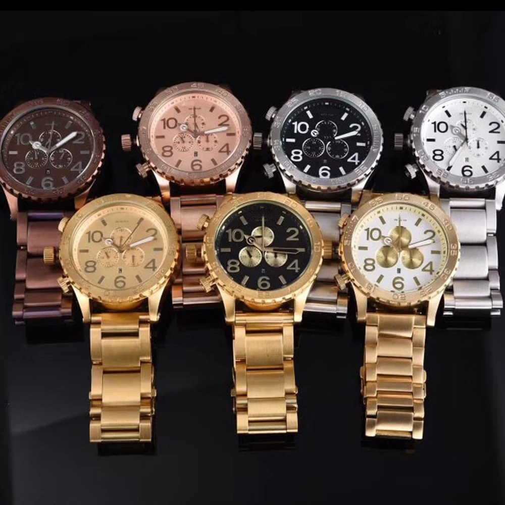 

2021 NEW Wholesale Free Shipping CHRONO 51-30 All Gold Rose Gold Mens Quartz Movement Watch A083 502 Watches Original Box