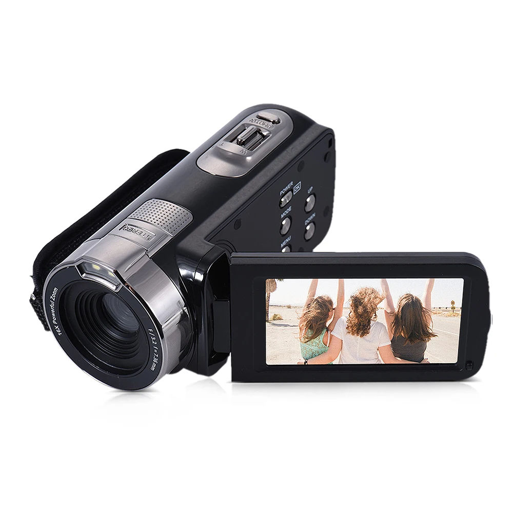 Цифровая видеокамера Andoer HDV 302P 3 0 дюйма ЖК дисплей Full HD 1080P 24 МП 16 кратный цифровой