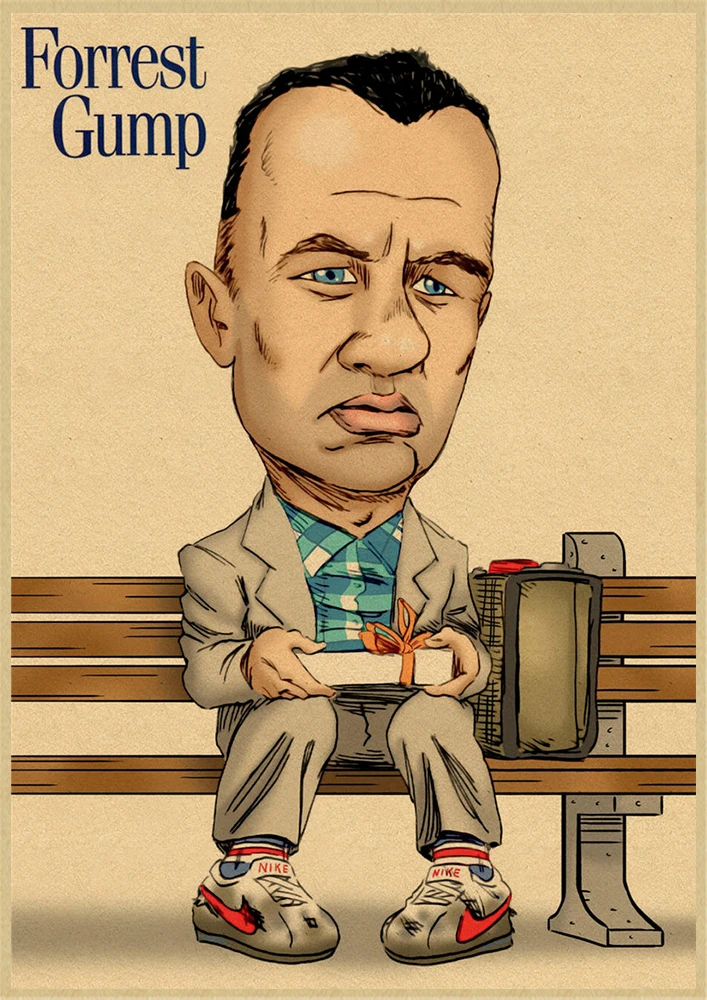 Форрест Гамп классический фильм крафт бумага Плакат Бар Кафе гостиная столовая