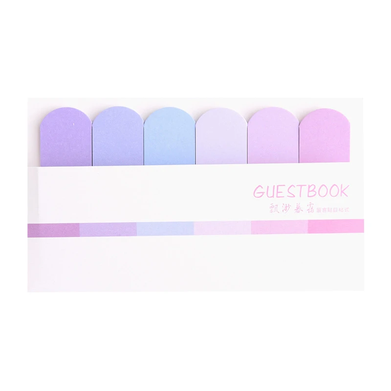 

6 Colors Gradient Cute Kawaii Memo Pad Sticky Notes Index Posted It Planner Stickers Notepads Stationery Office School Supplies
