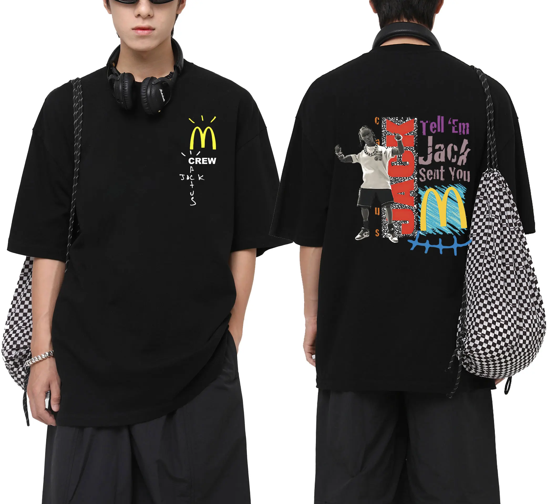 

Hip Hop Rapper Cactus Jack Fashion Print T-Shirt Summer Men Women Cotton Travis Scott M Crew T Shirt Short Sleeve EU Size Tees