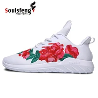 soulsfeng spring rose couples fashion knitted sneakers techshock absorption non slip running shoes men lightweight outdoor shoes