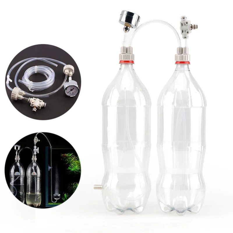 

Набор для самостоятельной сборки аквариума, система генератора CO2 с манометром, регулирующим клапаном потока воздуха, диффузор с клапаном ...