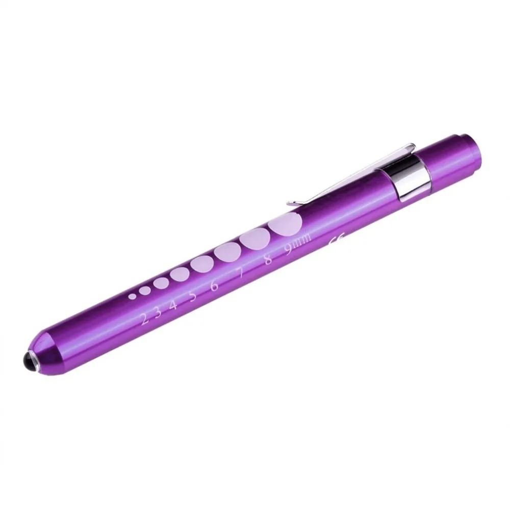 

NEW Aluminum Purple Penlight Pen LED Light Torch Medical EMT Surgical First Aid Flashlight Penlight